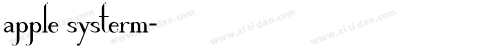 apple systerm字体转换